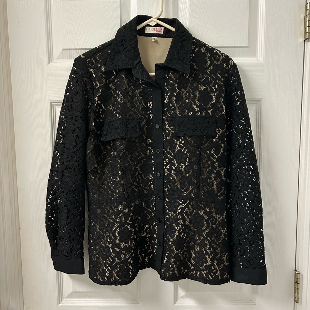 COULEUR by finley Lace Blazer SZ Medium